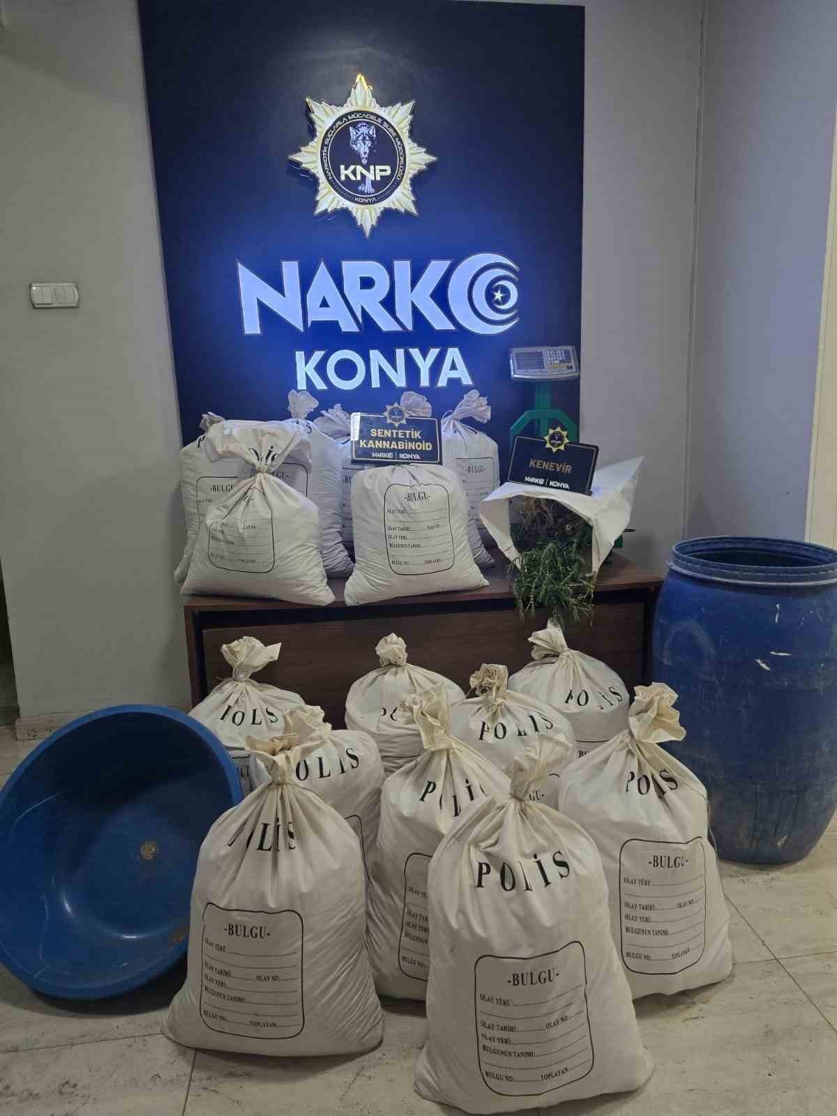 Konya&rsquo;da zehir tacirlerine b&uuml;y&uuml;k darbe: 282 tutuklama
