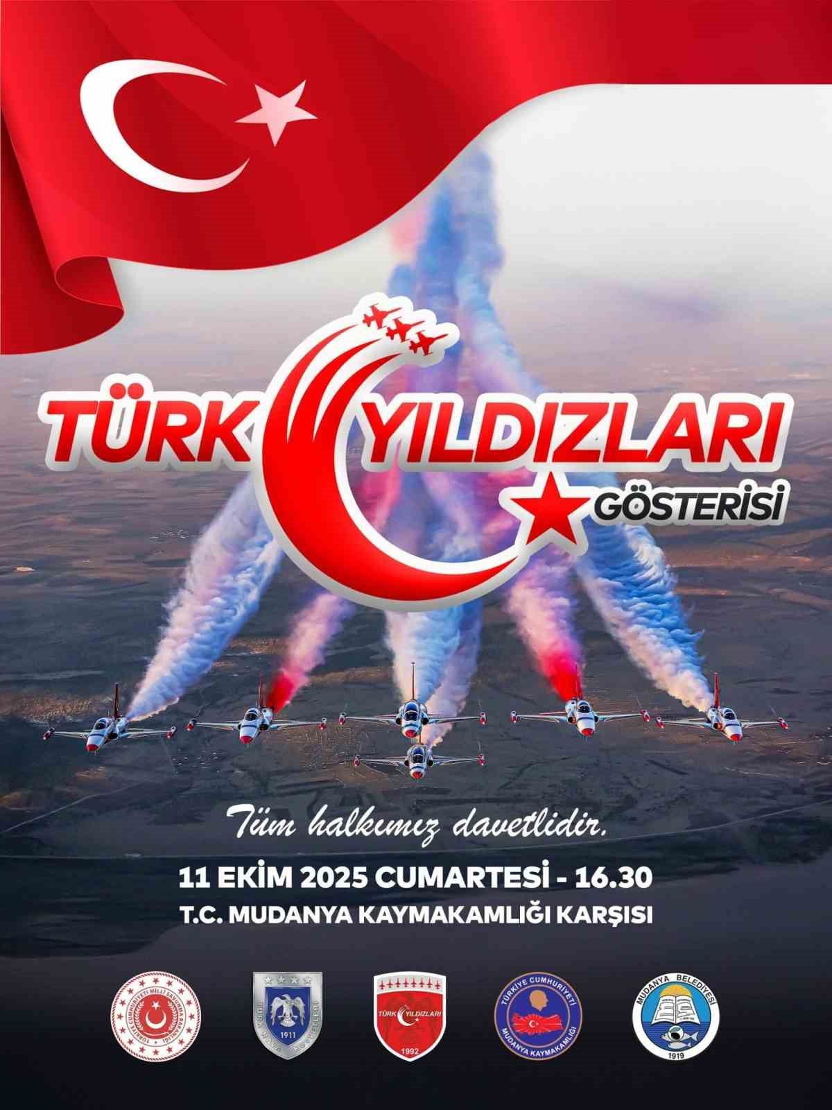 T&uuml;rk Yıldızları Mudanya&rsquo;da g&ouml;ky&uuml;z&uuml;n&uuml; renklendirecek
