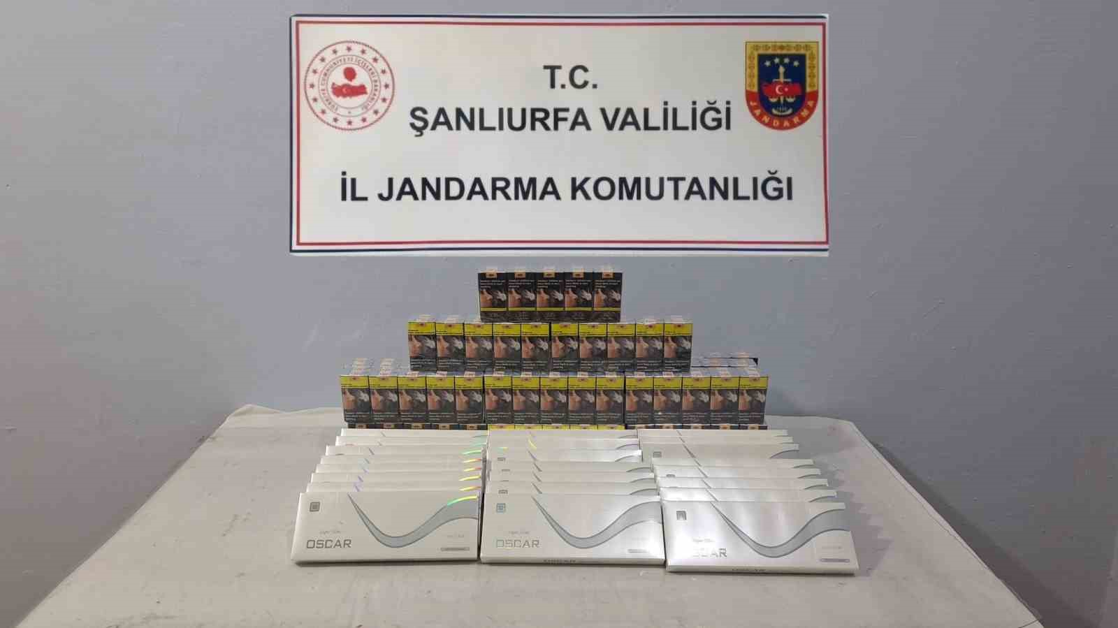 Şanlıurfa’da bin 496 paket gümrük kaçağı sigara ele geçirildi