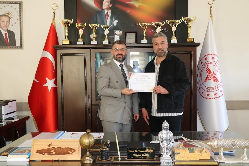 Bayburt&rsquo;ta 178 k&ouml;ye sağlık hizmeti g&ouml;t&uuml;ren saha ekibine teşekk&uuml;r belgesi verildi
