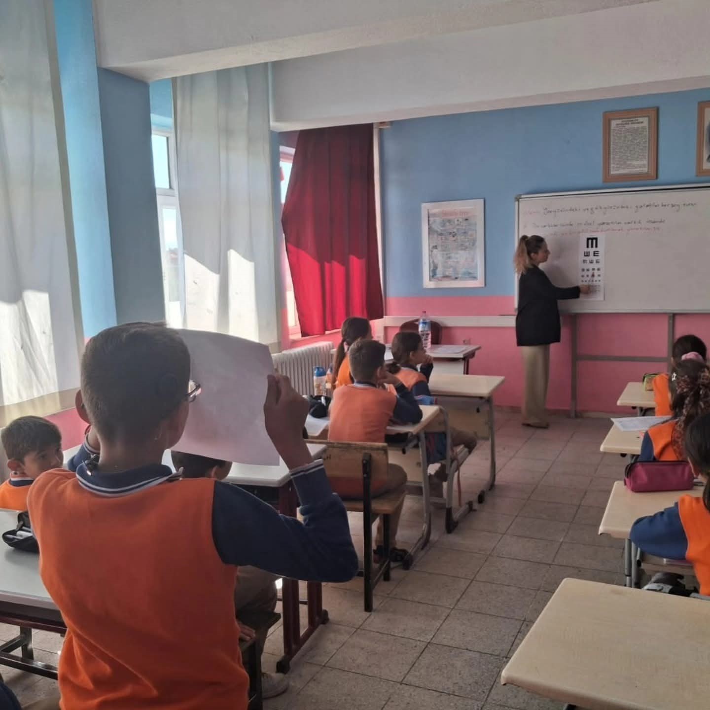 &Ouml;ğrencilere g&ouml;z taraması yapıldı
