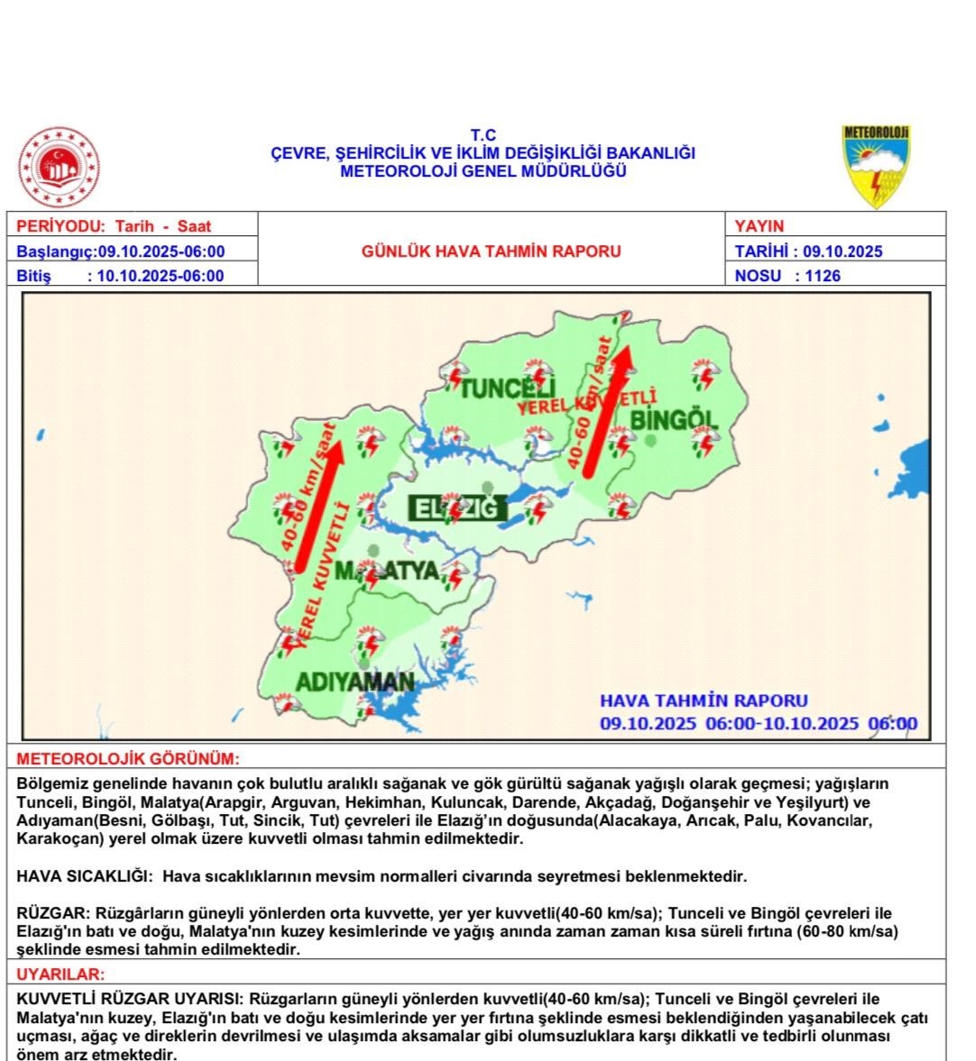 Tunceli’de sağanak yağış etkili oldu