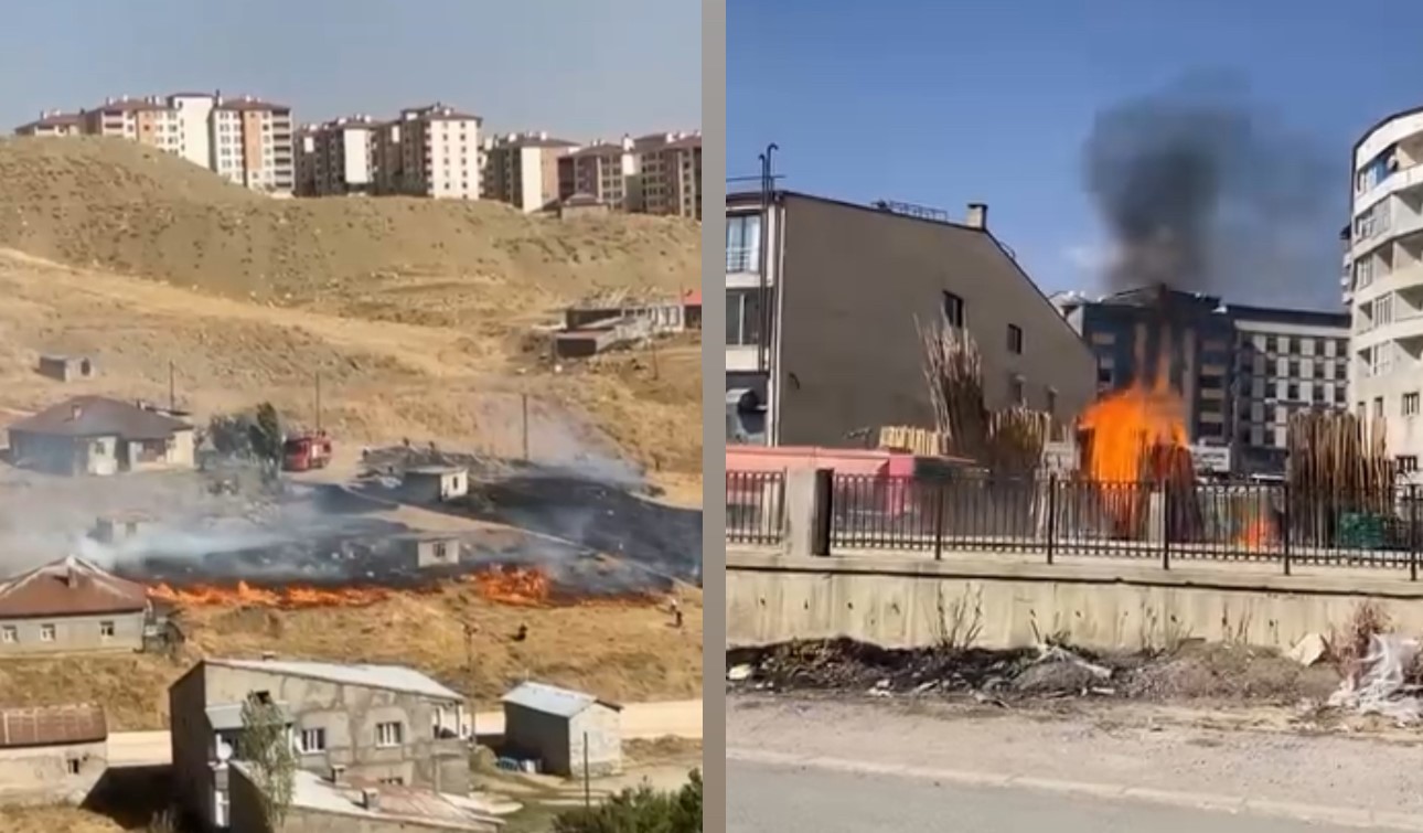 Yüksekova’da çıkan iki farklı yangın kontrol altına alındı