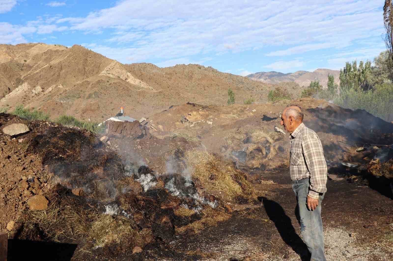 Samanlıkta kundaklama ş&uuml;phesi
