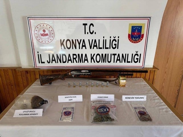 Konya’da jandarmadan uyuşturucu operasyonu