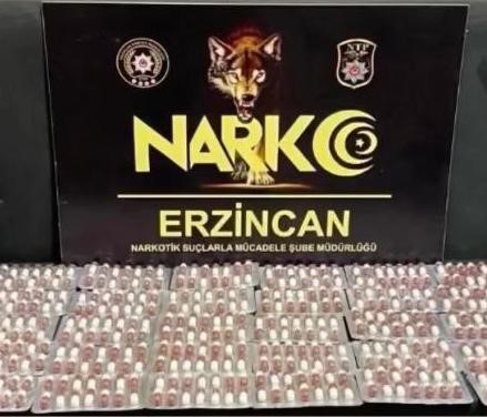 Erzincan’da 6 bin 335 adet uyuşturucu hap ele geçirildi