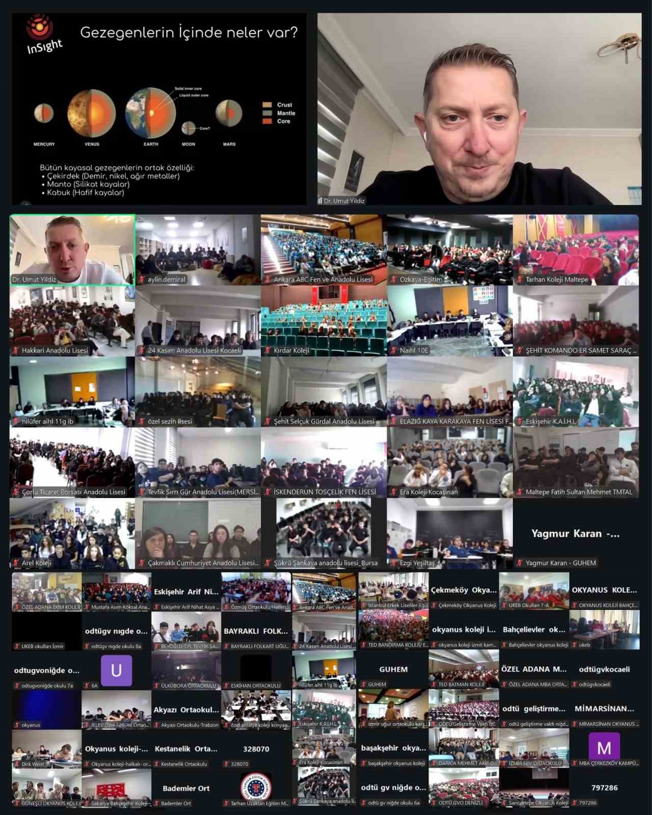 Online programla 70 bin öğrenciye uzay eğitimi
