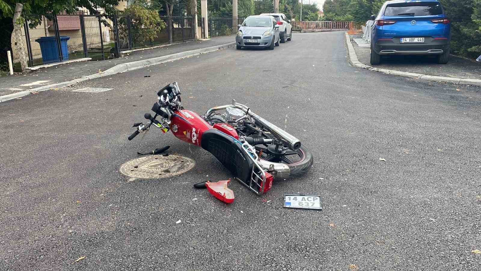 Bolu’da motosiklet ile otomobil çarpıştı: 1 yaralı