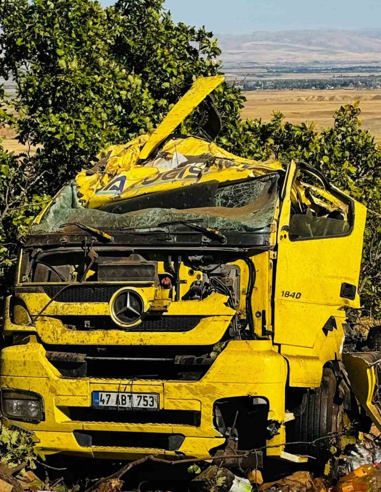 Muş&rsquo;ta freni boşalan tır kaza yaptı: 1 yaralı
