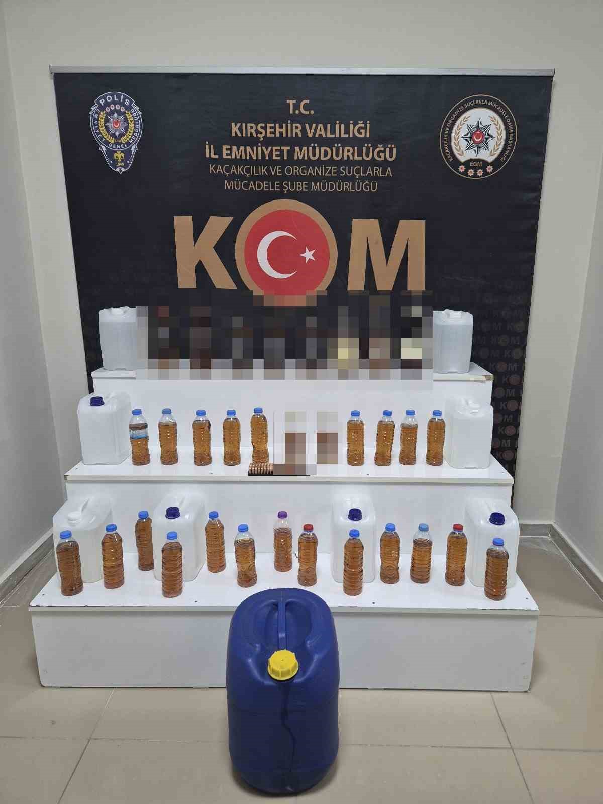 Kırşehir’de kaçak içki operasyonu: 1 gözaltı