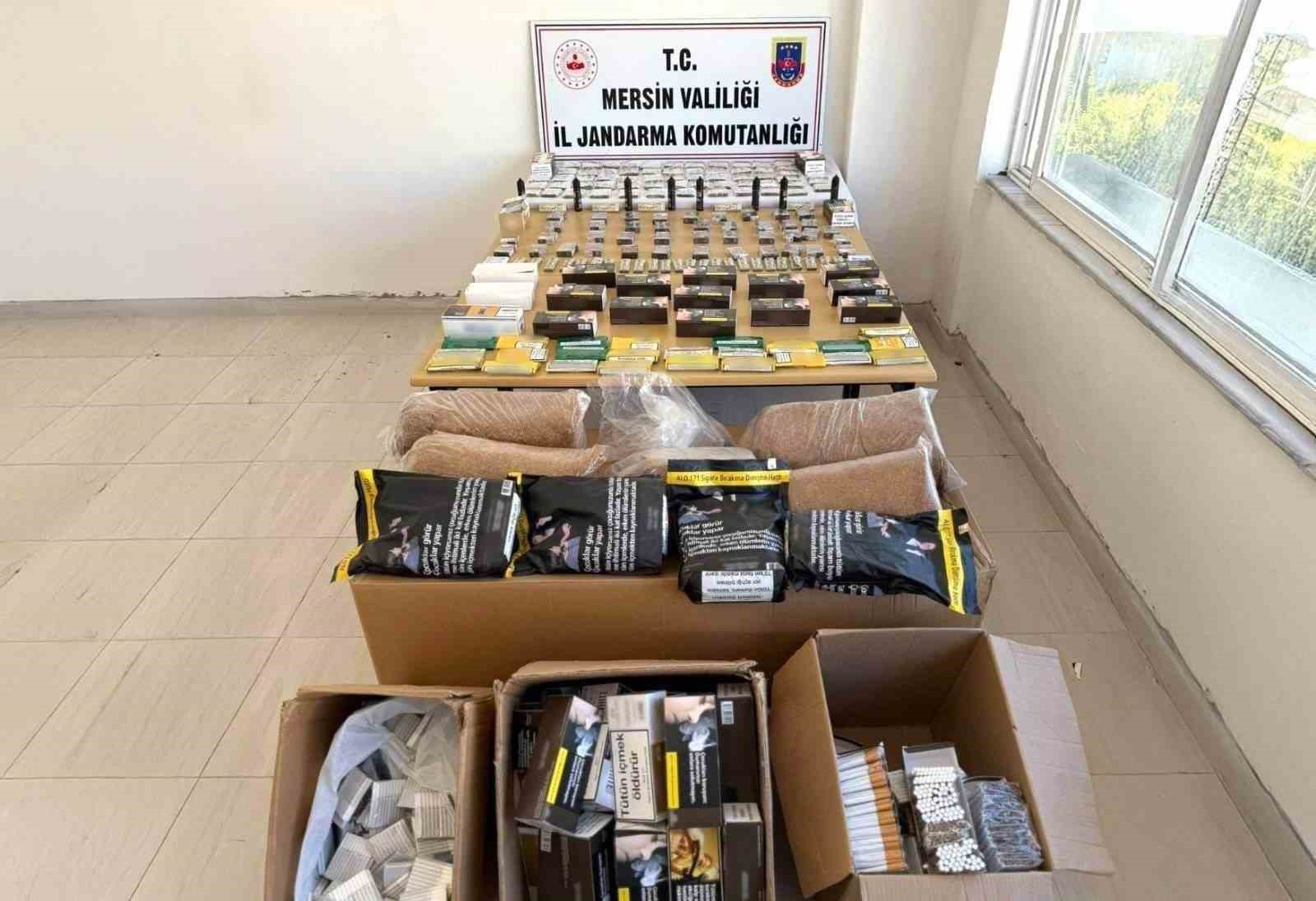 Mersin’de kaçak makaron operasyonu: 3 gözaltı