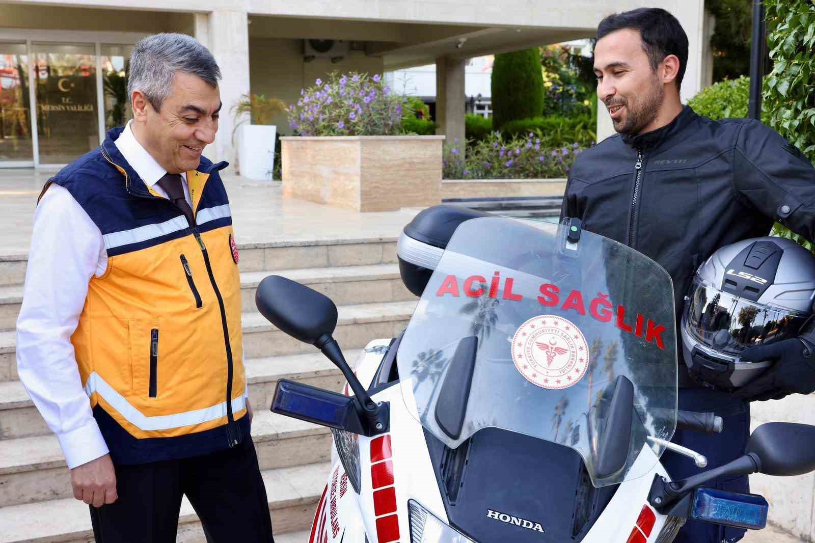 Mersinde motorize ambulanslar hizmete girdi
