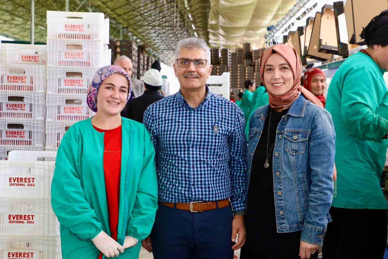 Niğde&rsquo;de jeotermal enerjiyle ısıtılan seralarda domates hasadı
