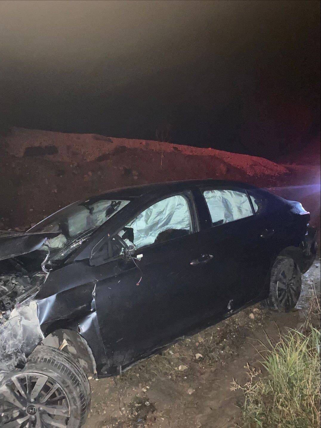 Bilecik’te kontrolden çıkan otomobil şarampole uçtu, 2 yaralı