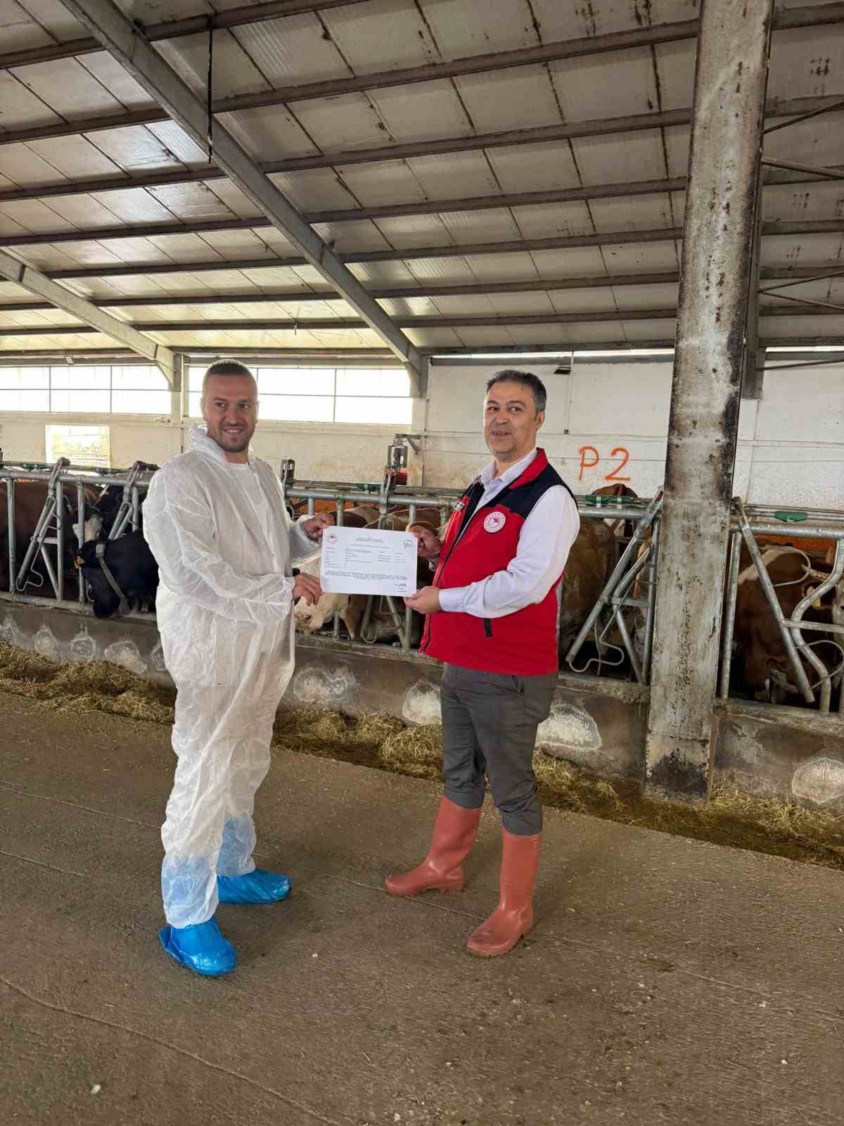 Afyonkarahisar&rsquo;da bir işletmeye &rsquo;Hastalıktan Ari İşletme&rsquo; sertifikası verildi
