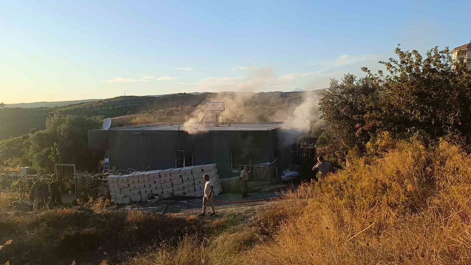 Yangında ev küle döndü, tek teselli kurtarılan muhabbet kuşları oldu