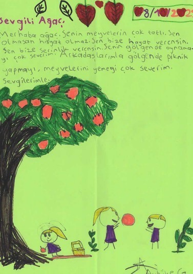 &Ouml;ğrenciler yazdıkları mektuplar ile &rsquo;Yeşil Vatan&rsquo;a seslendi
