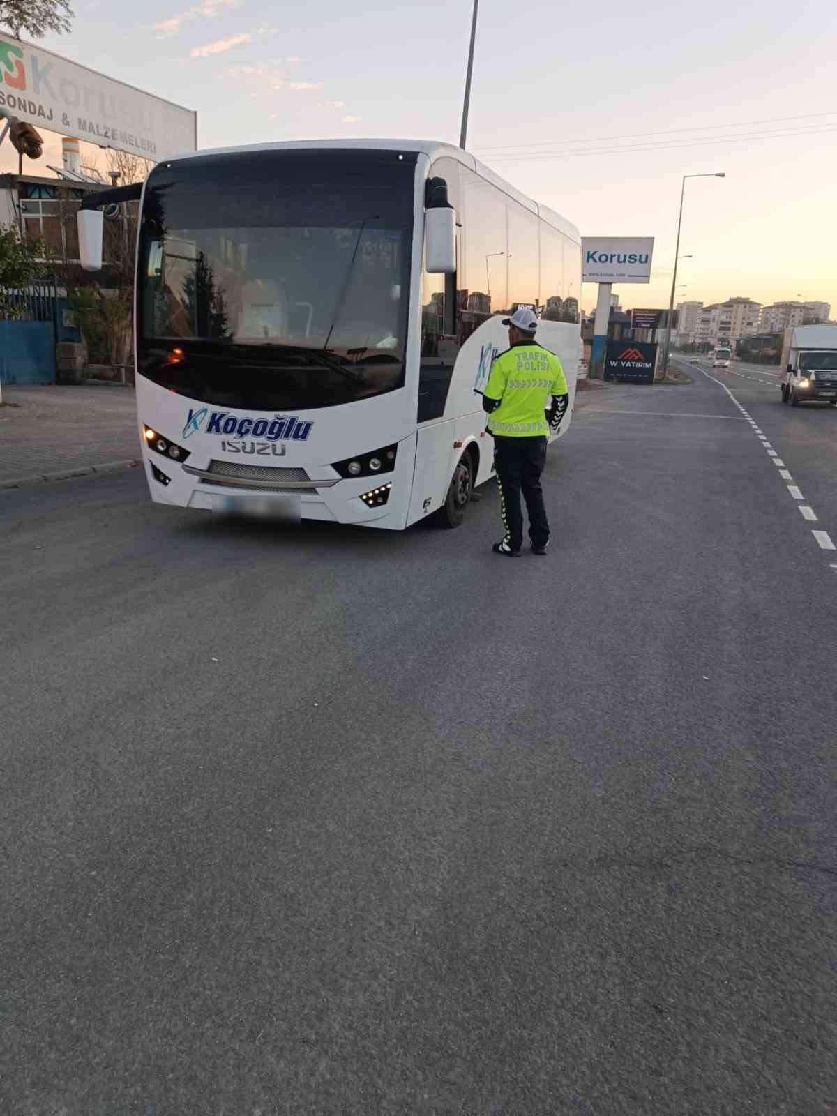 Kayseri&rsquo;de personel servislerine denetim: 95 servis kontrol edildi