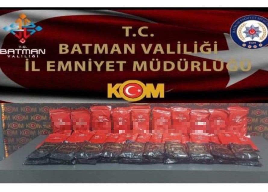 Batman’da 44 kilo kaçak nargile tütünü ele geçirildi
