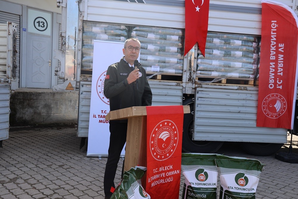 Bilecik&rsquo;te &ccedil;ift&ccedil;ilere 508 ton buğday tohumu desteği
