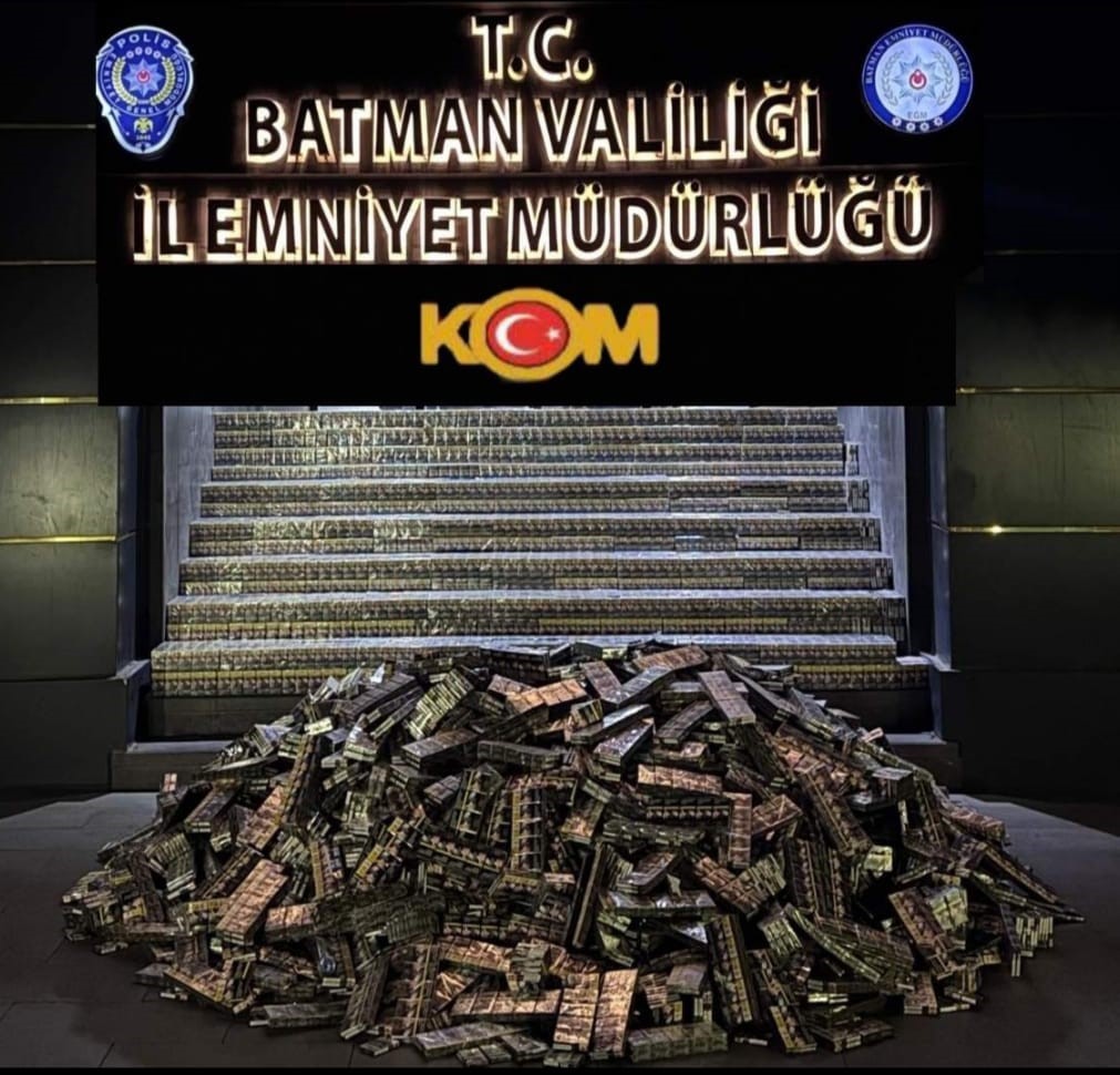 Batman’da araçta gümrük kaçağı sigara ele geçirildi
