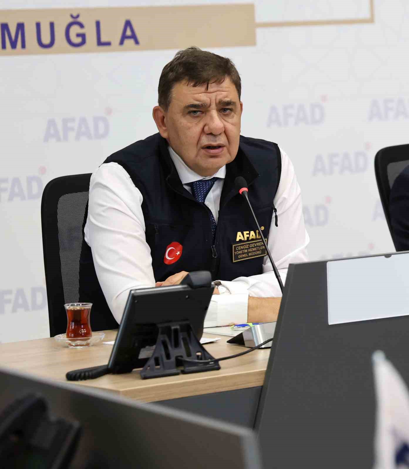 AFAD Genel M&uuml;d&uuml;r&uuml; Gevrek: Muğla&rsquo;da tanımlanmış 329 risk var

