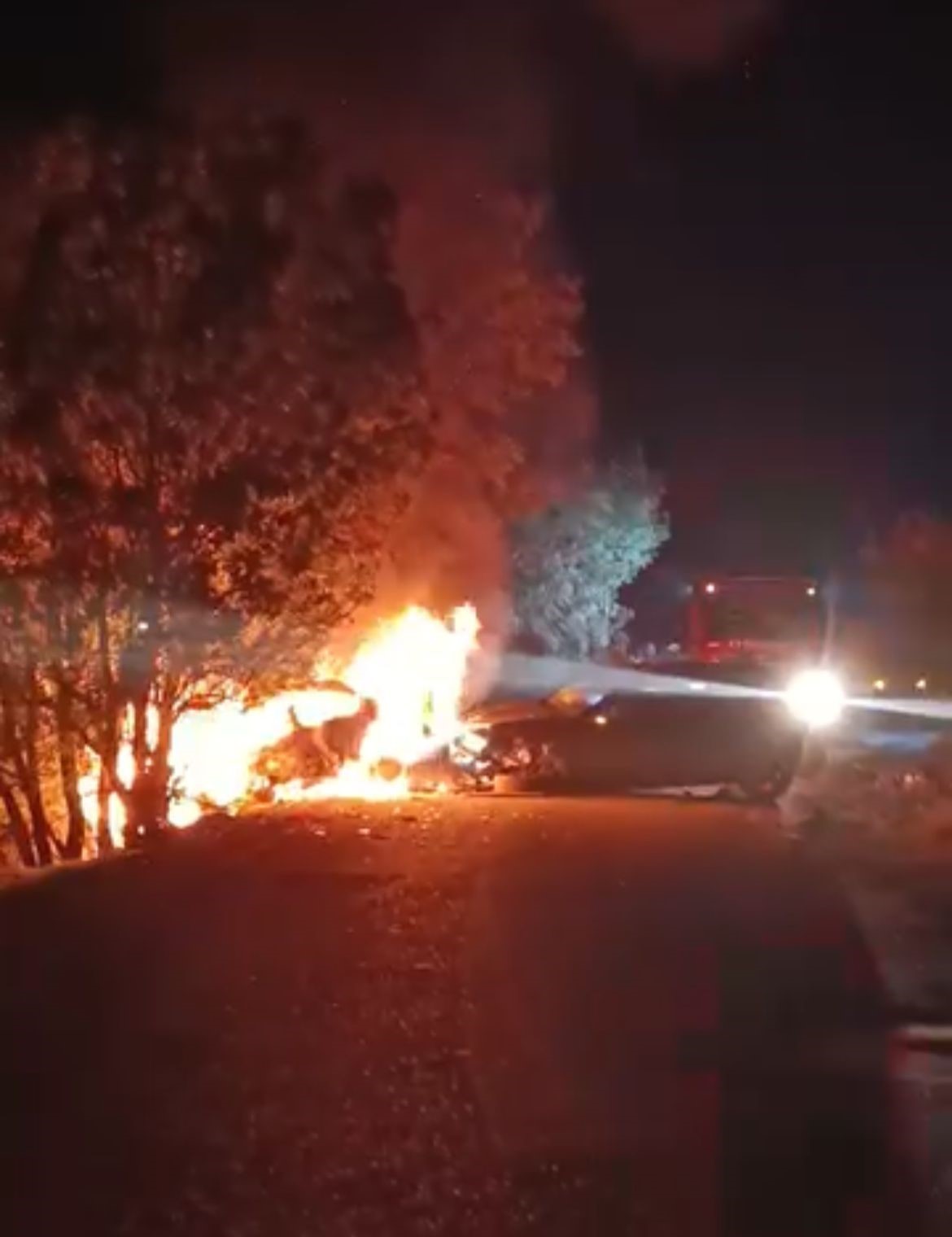 Bursa&rsquo;da korkunç kaza: Araç alev aldı, yangın ormana sıçradı