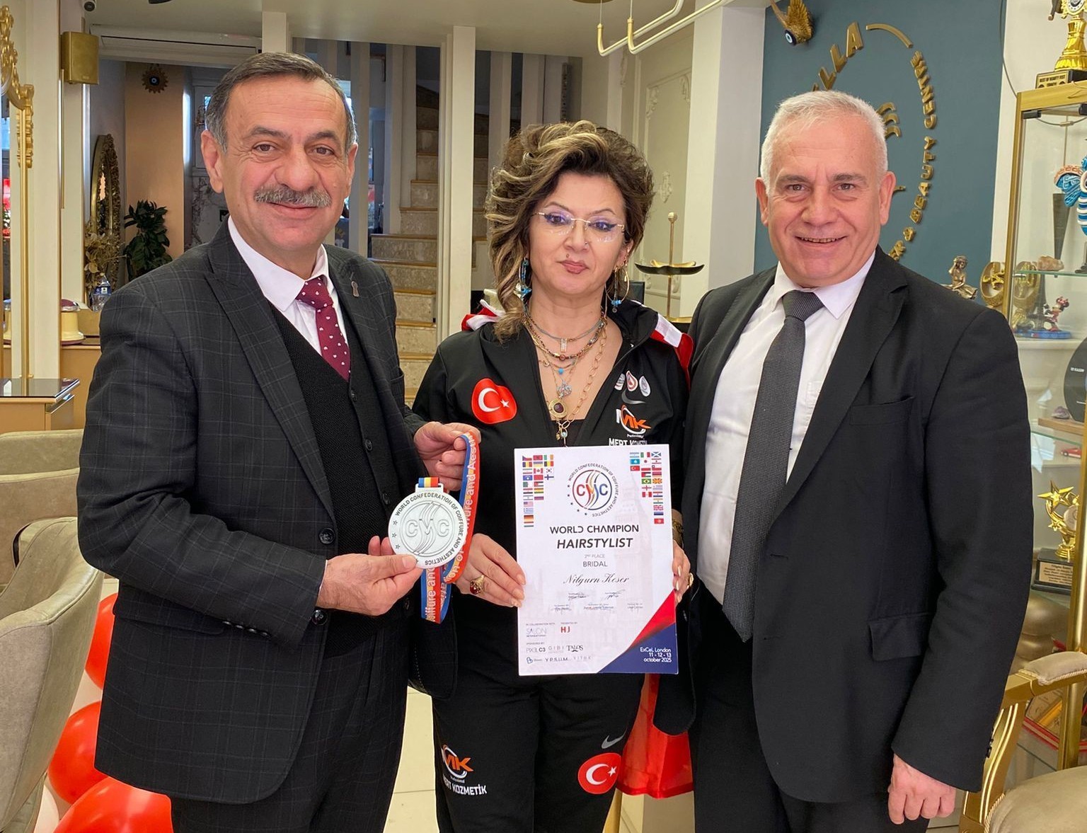 Acıpayamlı kadın kuaför İngiltere’de Dünya 2.’si oldu
