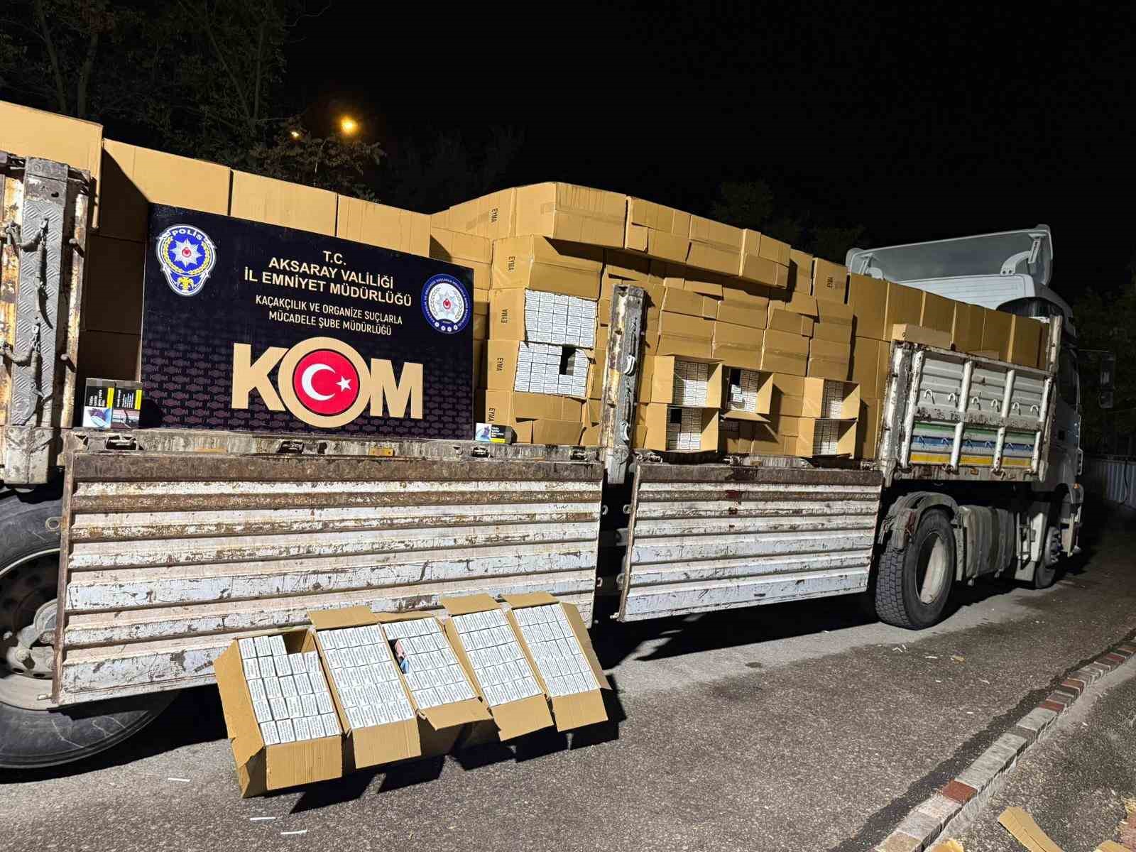 Aksaray’da 26 milyonluk kaçakçılık operasyonu