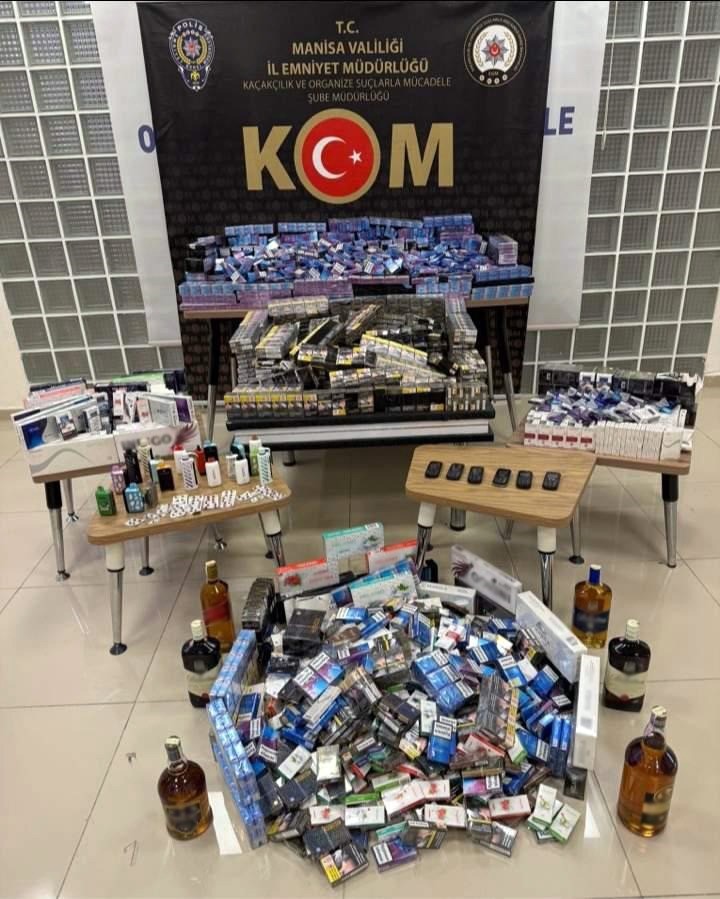 Manisa’da 4 bin 600 paket kaçak sigara yakalandı
