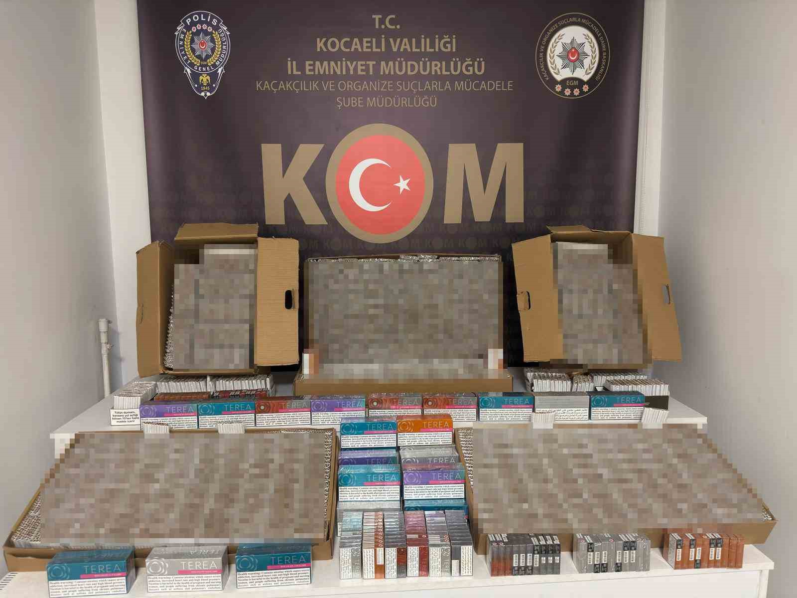 Kocaeli’de 41 bin 880 adet dolu makaron ele geçirildi