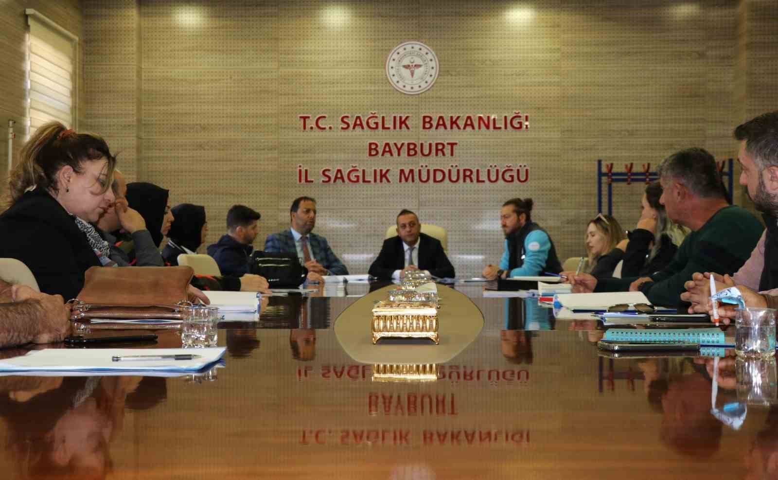 Bayburt Afet Sağlık Grubu saha tatbikatı öncesi bilgilendirildi