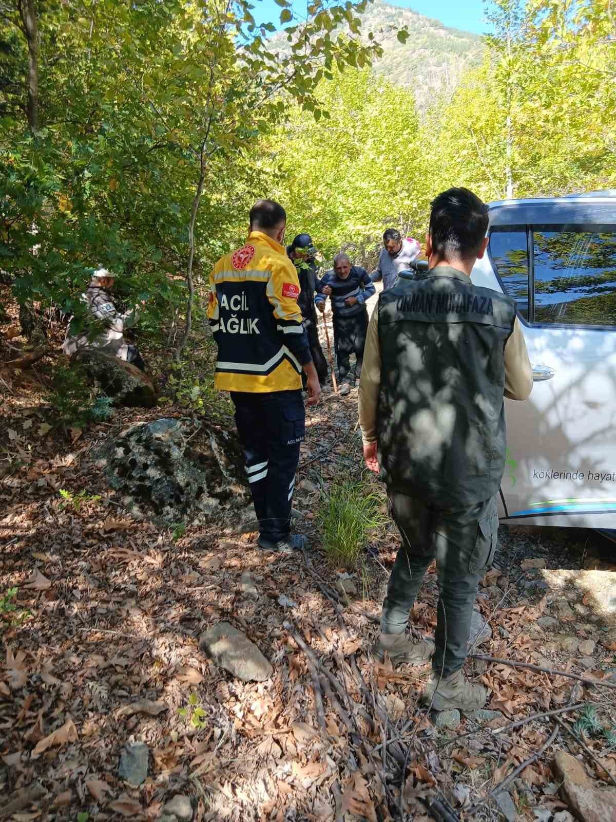 Hayvan otlatırken kayalıklardan d&uuml;şen gazi kurtarıldı
