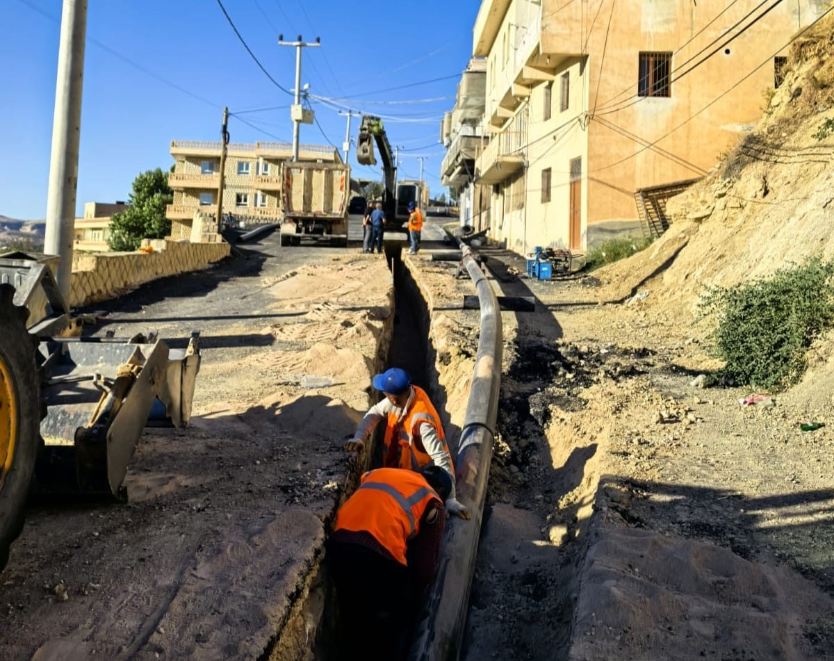 Mardin’de Koyunlu ana isale hattında ilk su verildi