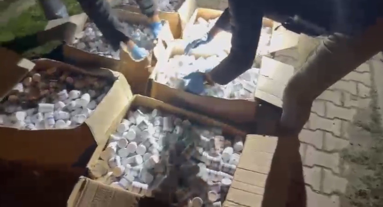 Samsun’da tırdan 153 bin adet uyuşturucu hap çıktı