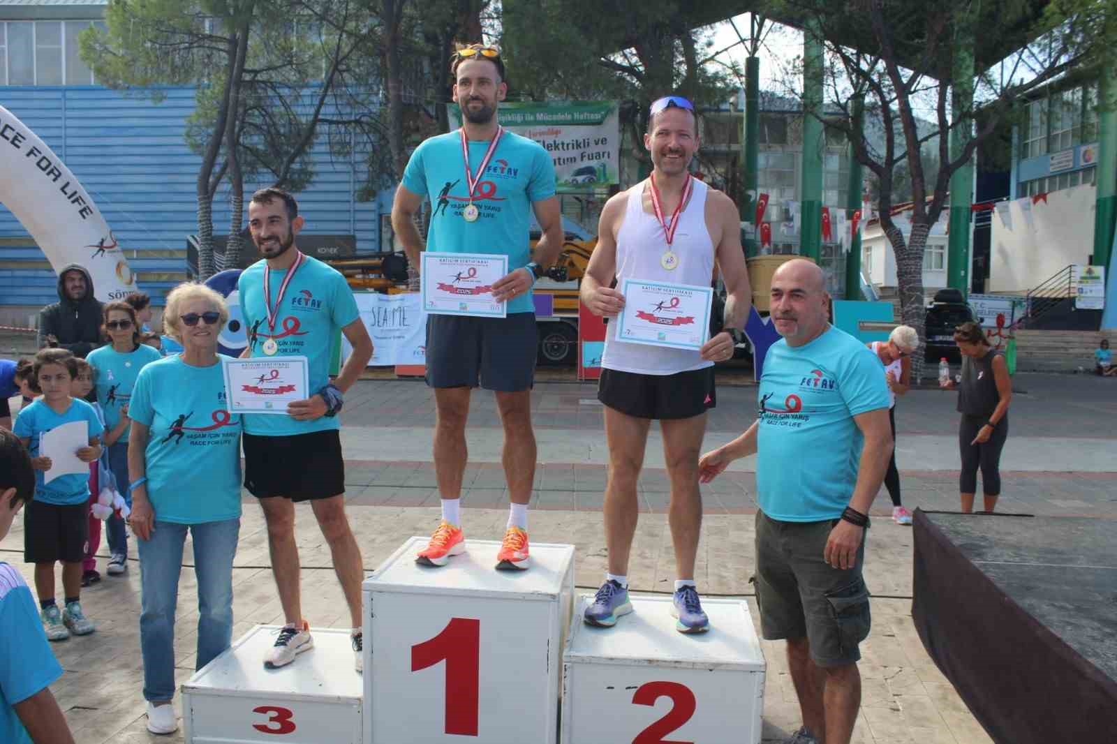 Fethiye&rsquo;de kanser hastaları i&ccedil;in koştular
