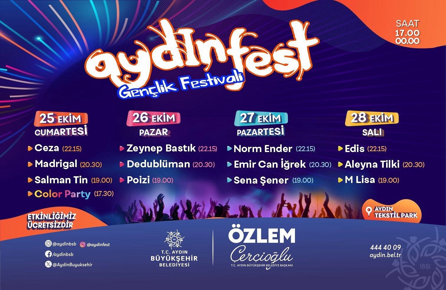 Aydınfest 25 Ekim&rsquo;de başlıyor
