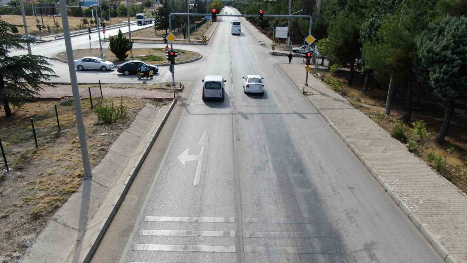 Burdur’da dronlu trafik denetimi