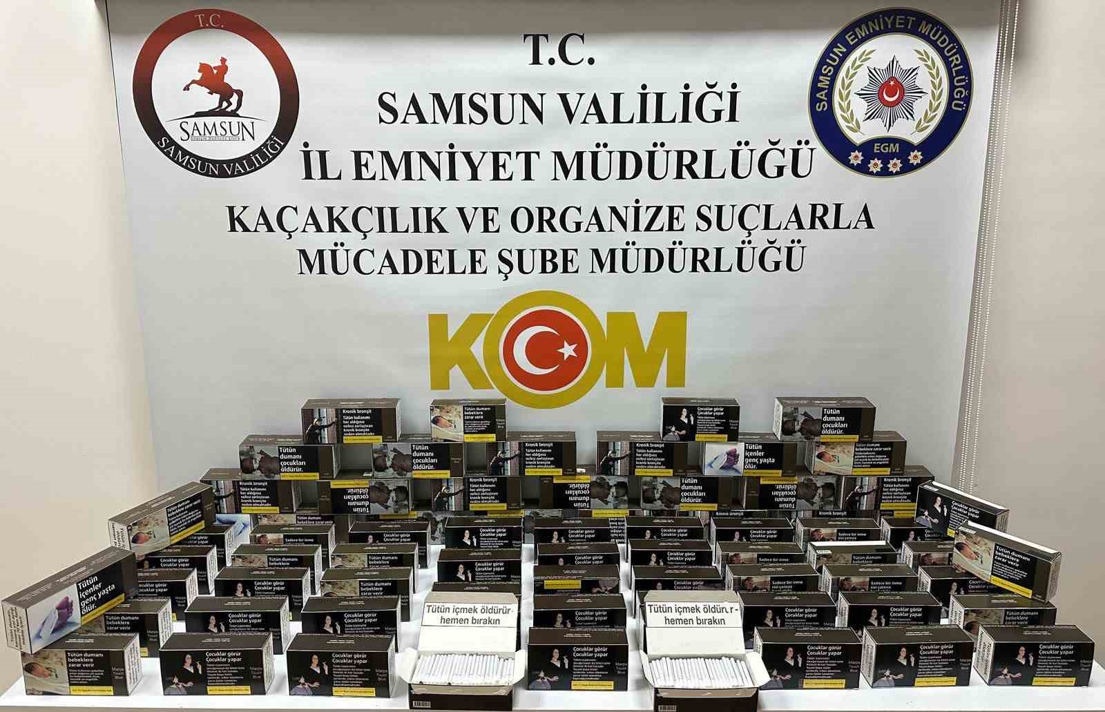 Samsun’da kaçak makaron operasyonu