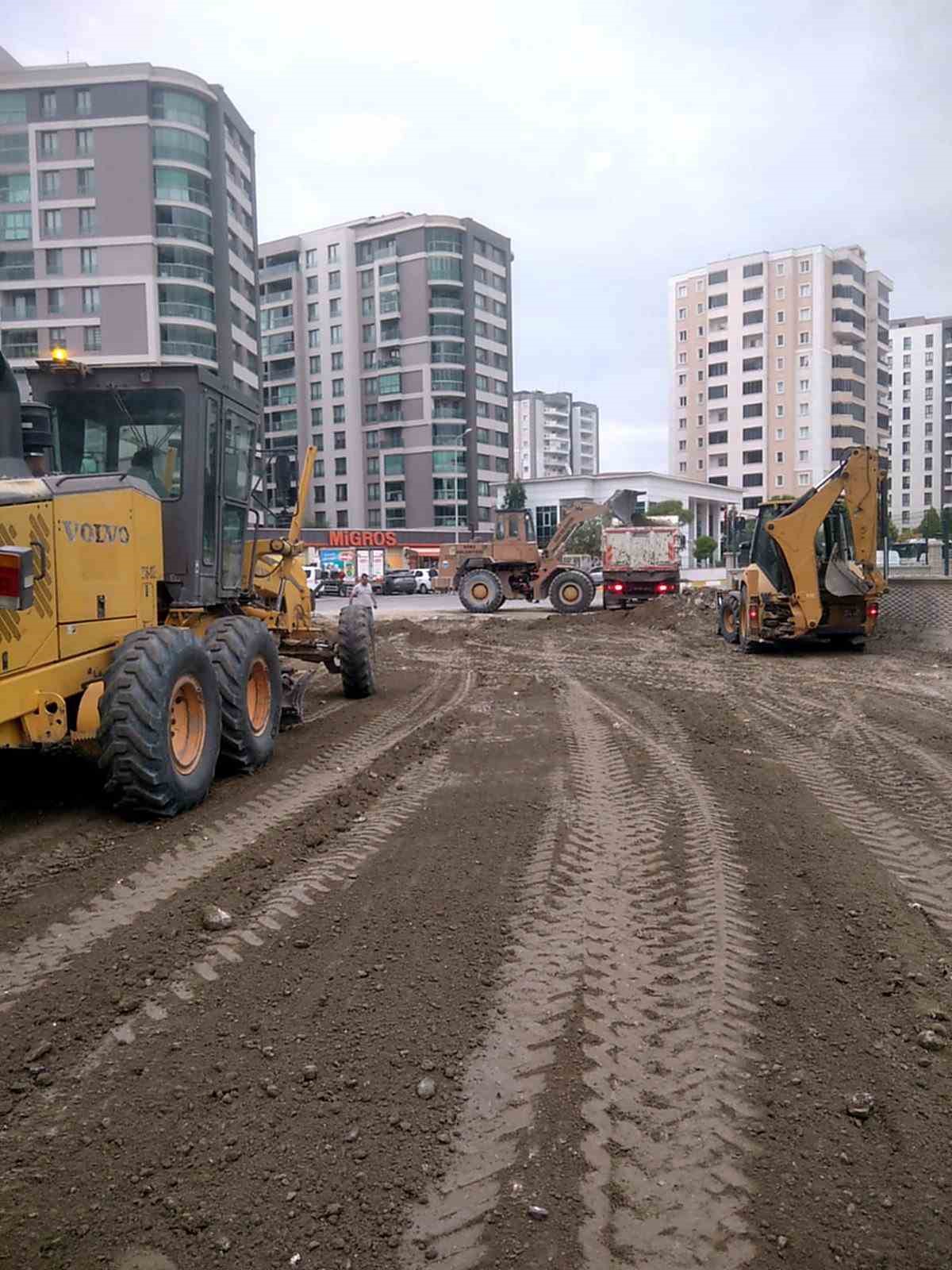 Söke yeni Hükümet Konağı çevresinde yol düzenleme çalışması
