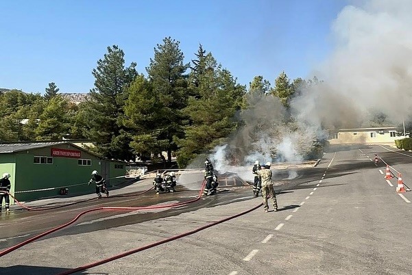 Şırnak’ta askeri personele yangın eğitimi