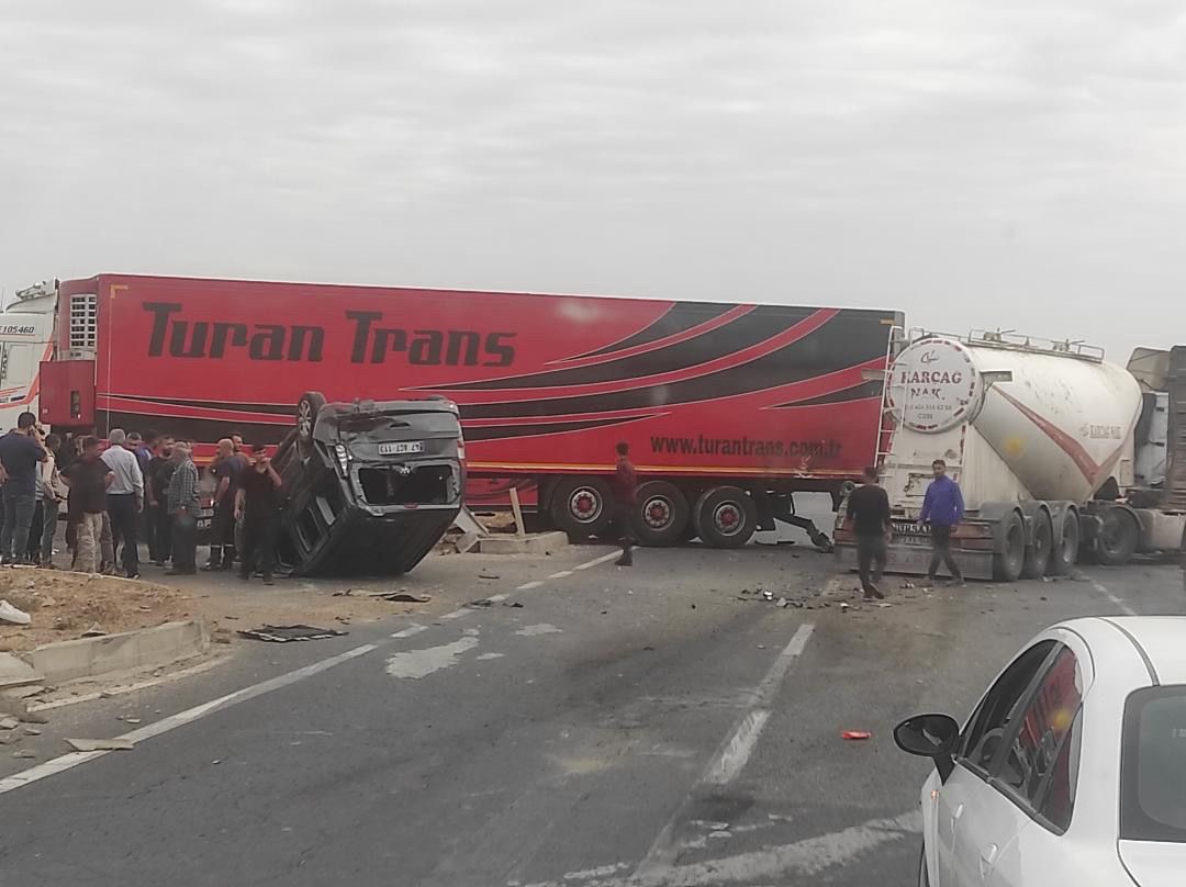 Mardin’de zincirleme trafik kazası: 3 yaralı