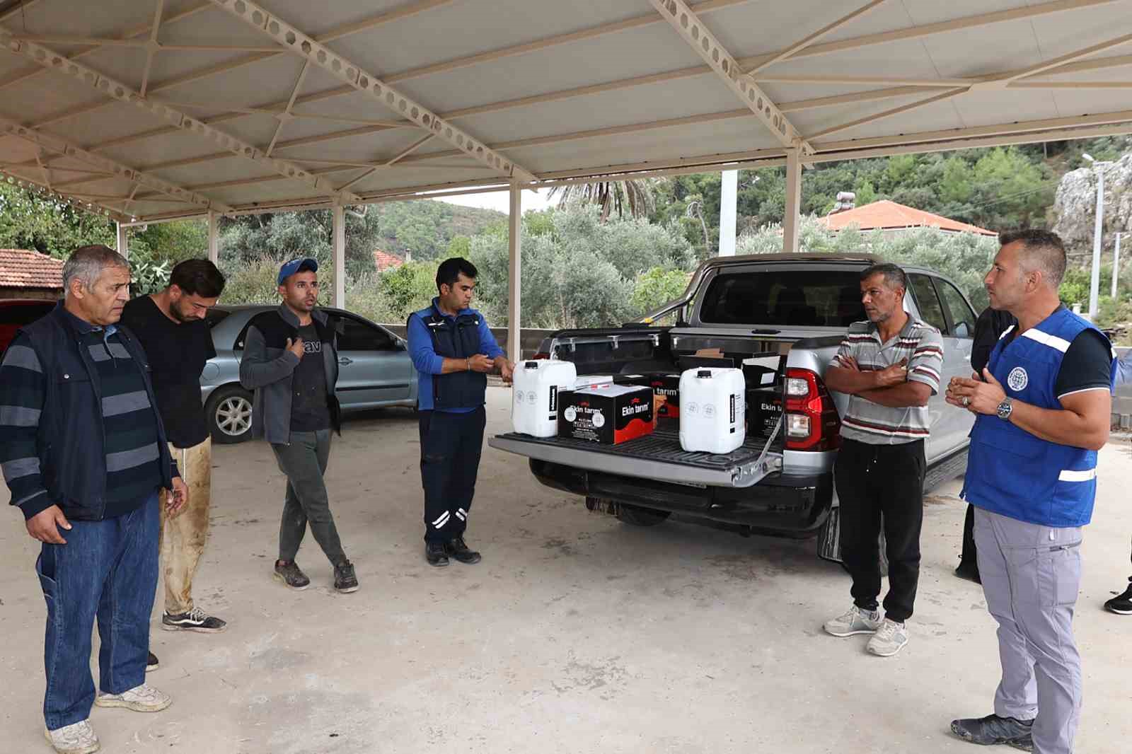 Selden zarar g&ouml;ren Ortaca&rsquo;lı &uuml;reticiye b&uuml;y&uuml;kşehir desteği
