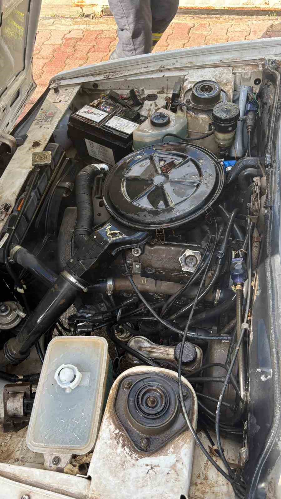 Burdur’da otomobilde yangın