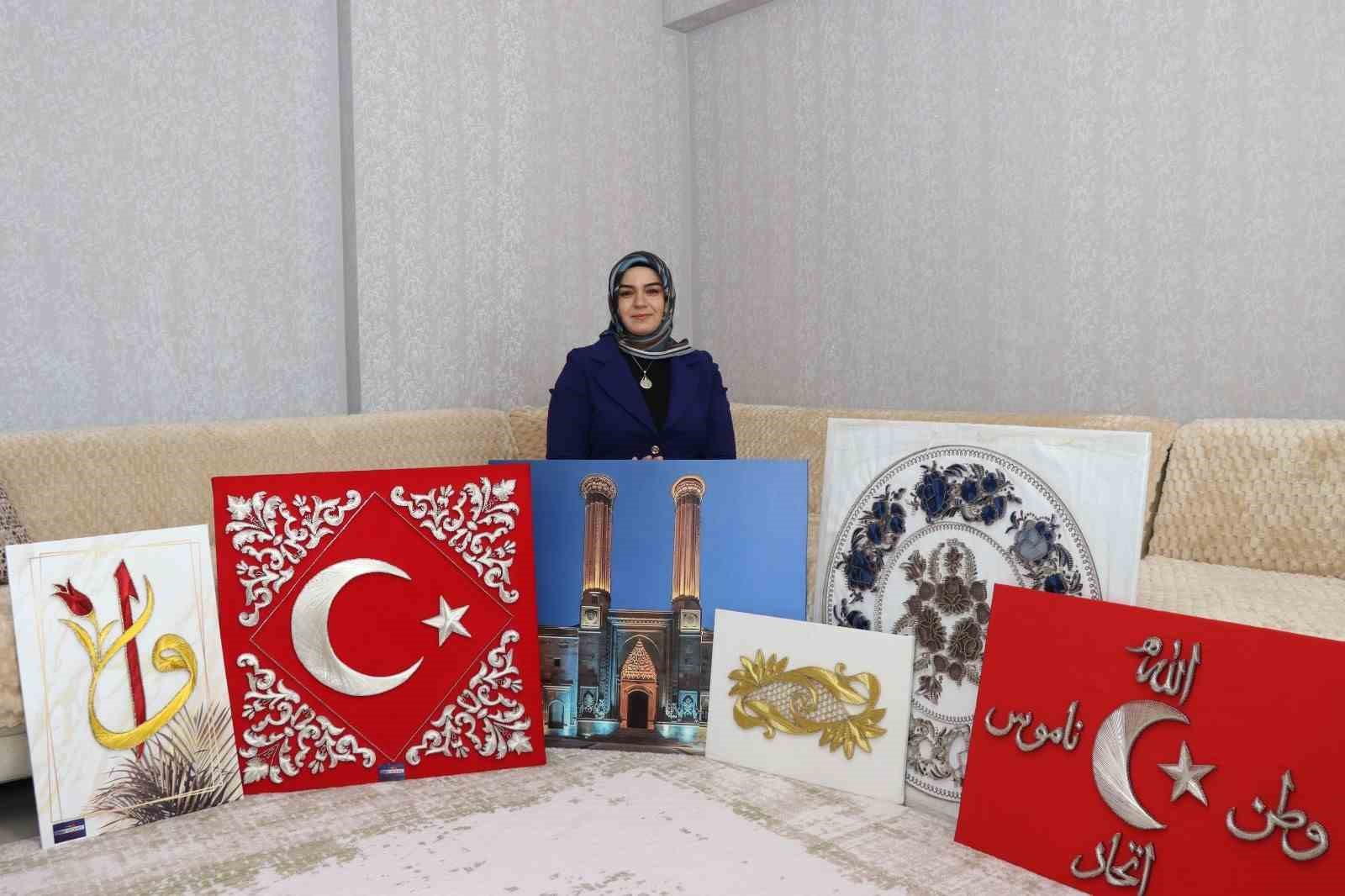 Filografi ve erhamın buluştuğu tablolar dikkat &ccedil;ekiyor
