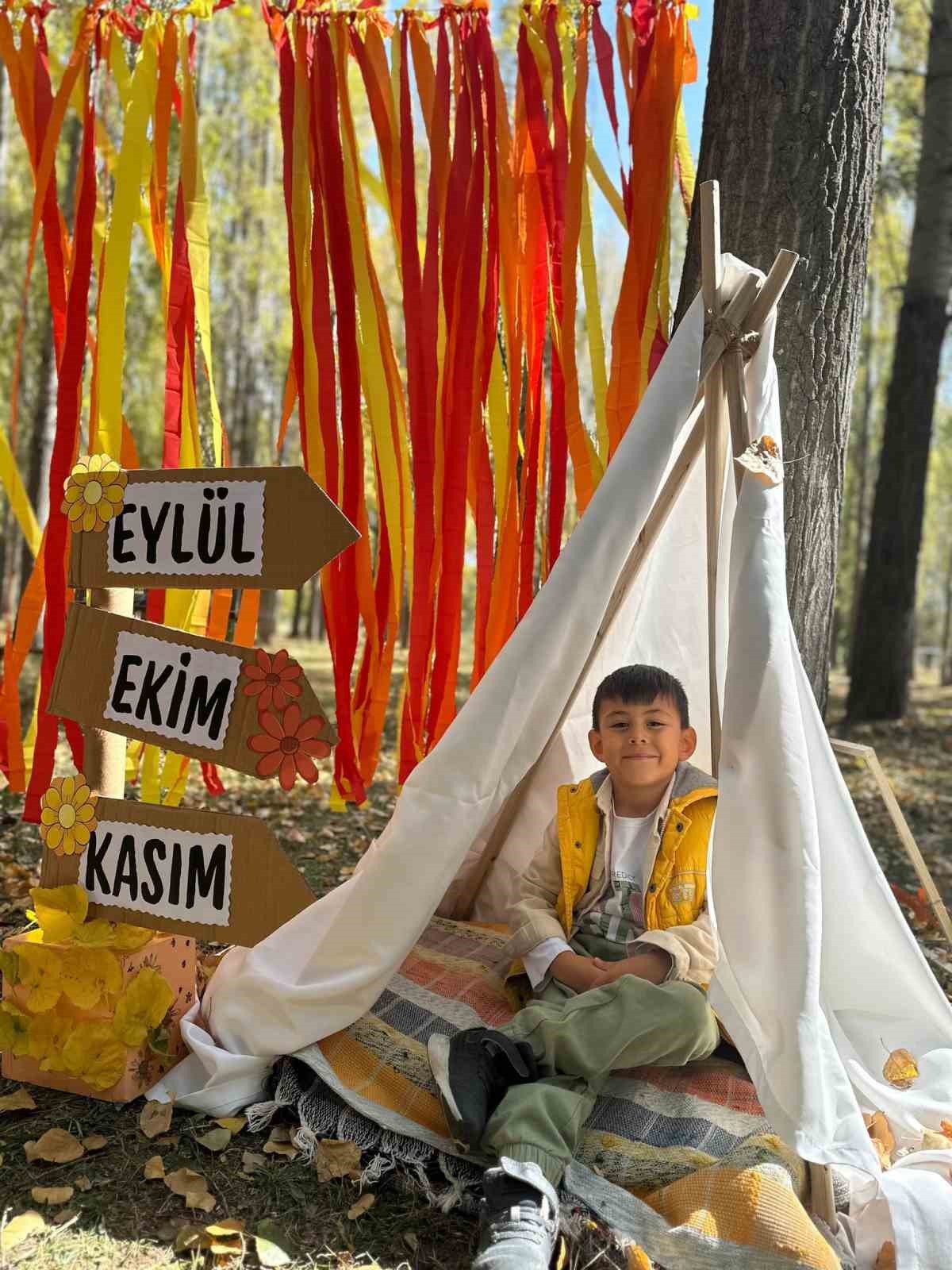Aydıntepe’de anaokulu öğrencilerine sonbahar mevsimi doğada anlatıldı