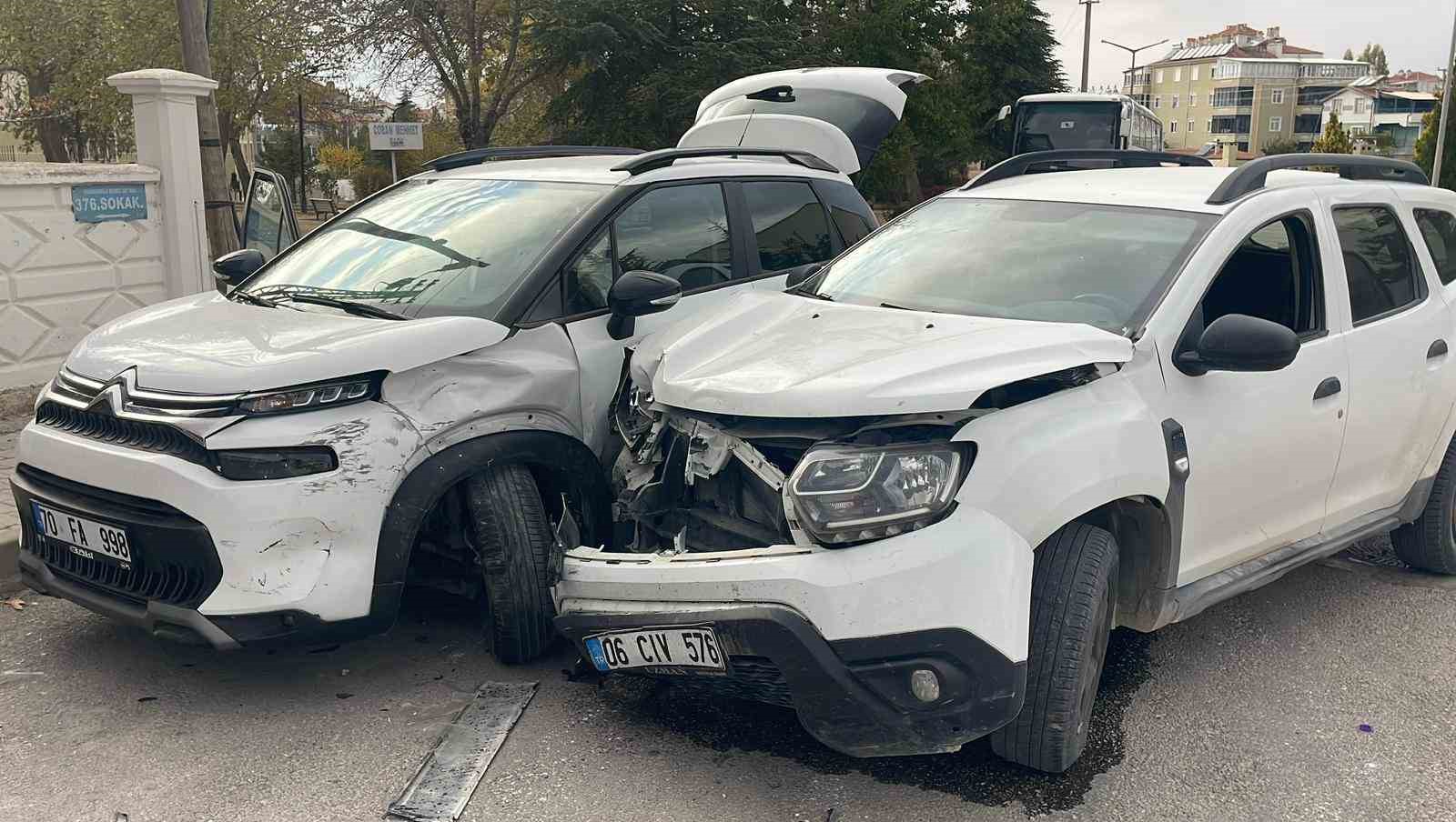 Karaman’da cipler çarpıştı: 1 yaralı