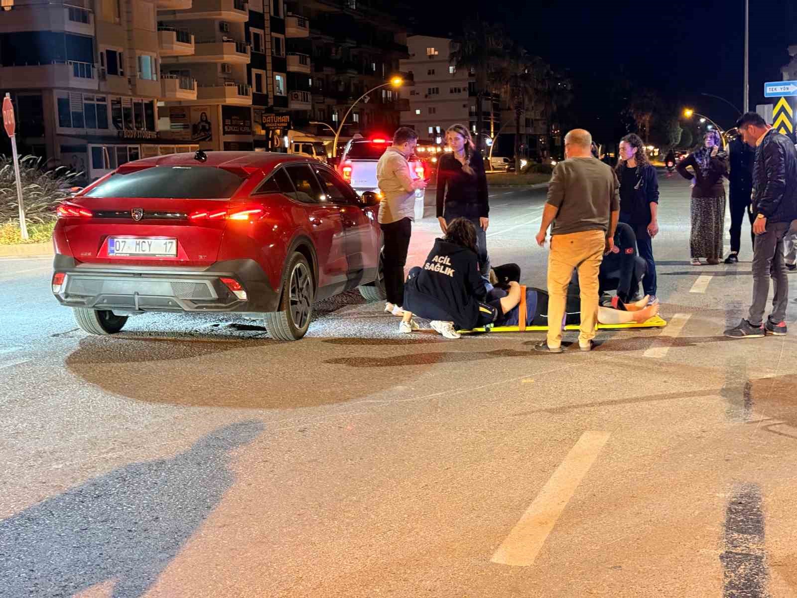 Gazipaşa’da otomobil ile motosiklet çarpıştı: 1 yaralı