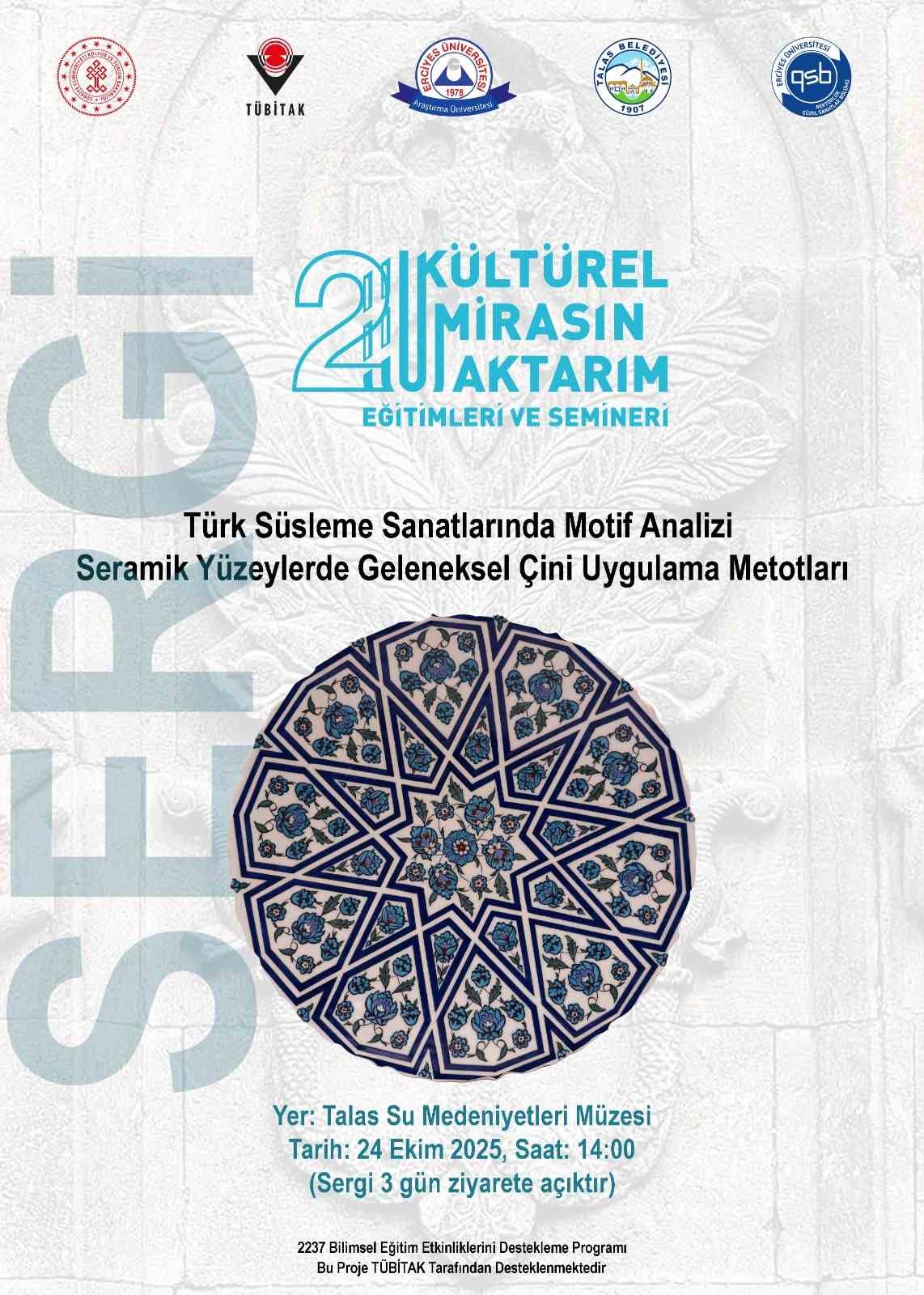 Talas Su Medeniyetleri Galerisi’nde kültürel mirasın izinde eğitimleri