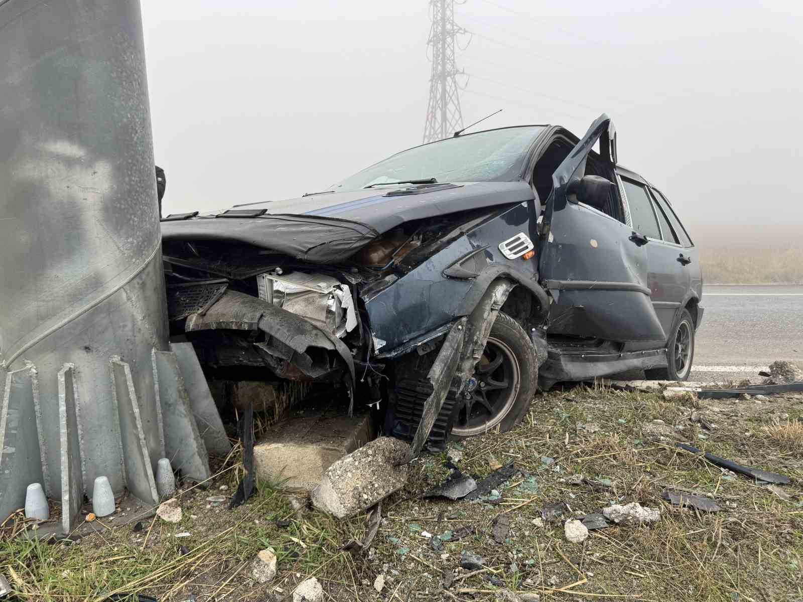 Edirne’de yoğun sis kazaya sebep oldu